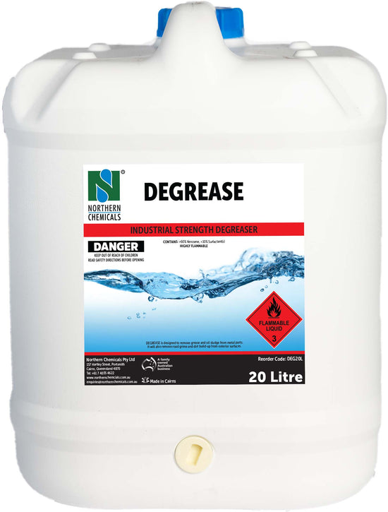 Degrease - Industrial Strength Degreaser Degreaser Northern Chemicals 20L  (6685976690859)