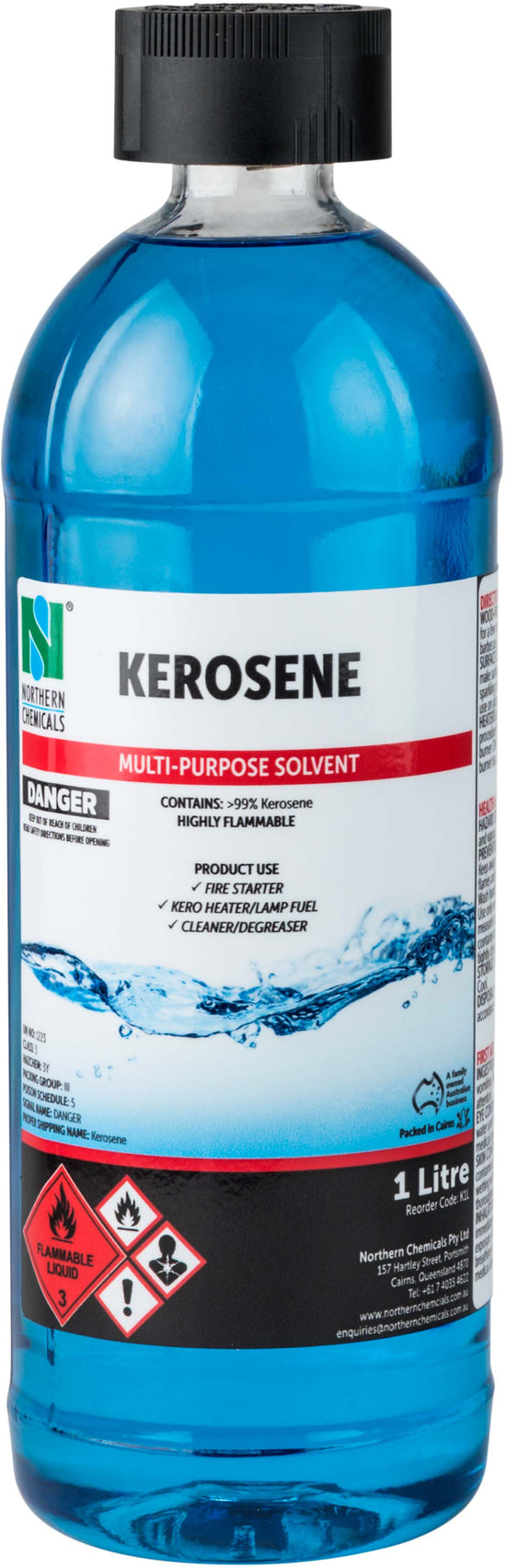 Kerosene - Multi-Purpose Solvent Solvent Northern Chemicals 1L  (6687904661675)