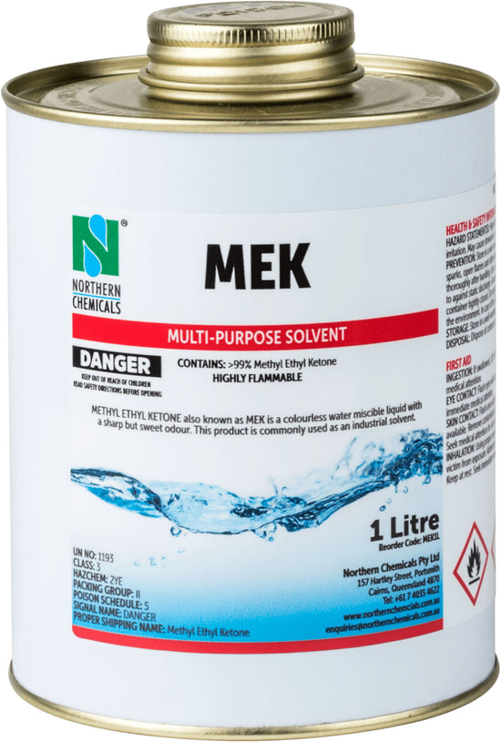 MEK (Methyl Ethyl Ketone) Solvent Northern Chemicals 1L  (6757916311723)