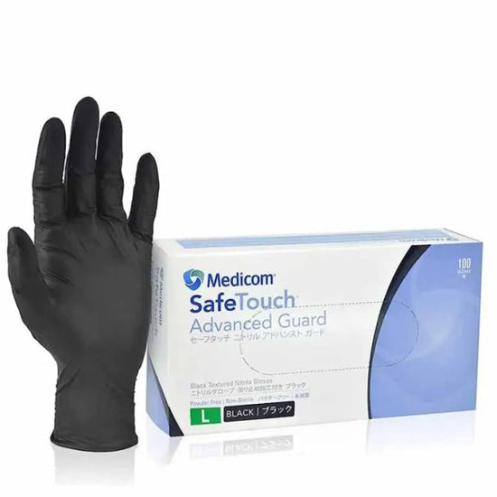 SafeTouch Advanced Guard - Black Nitrile Gloves Large