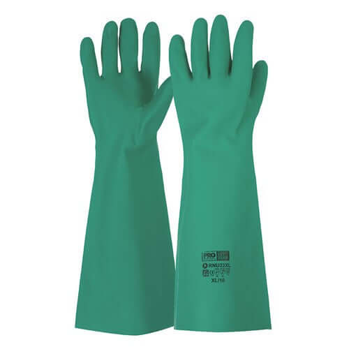 45CM Green Nitrile Gauntlet Gloved Medium Gloves Northern Chemicals  (7351070982315)