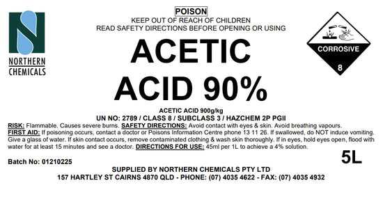 Acetic Acid 90% Acid Northern Chemicals  (6711079272619)