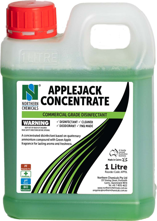 Applejack Concentrate - Commercial Grade Disinfectant Disinfectant Northern Chemicals 1L  (6672930767019)
