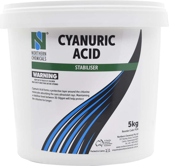 Cyanuric Acid - Bulk (Pool Sunscreen / Stabiliser) Northern Chemicals 5KG 