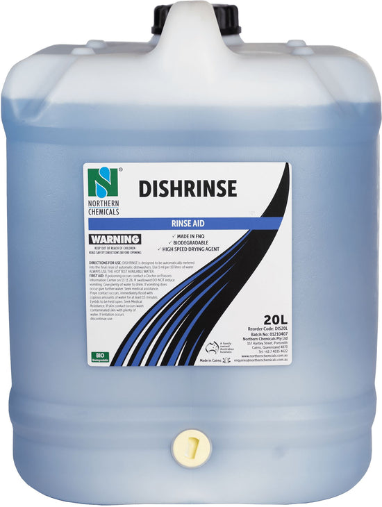 Dishrinse - Rinse Aid Dishwashing Liquid Northern Chemicals 20L  (6711192322219)