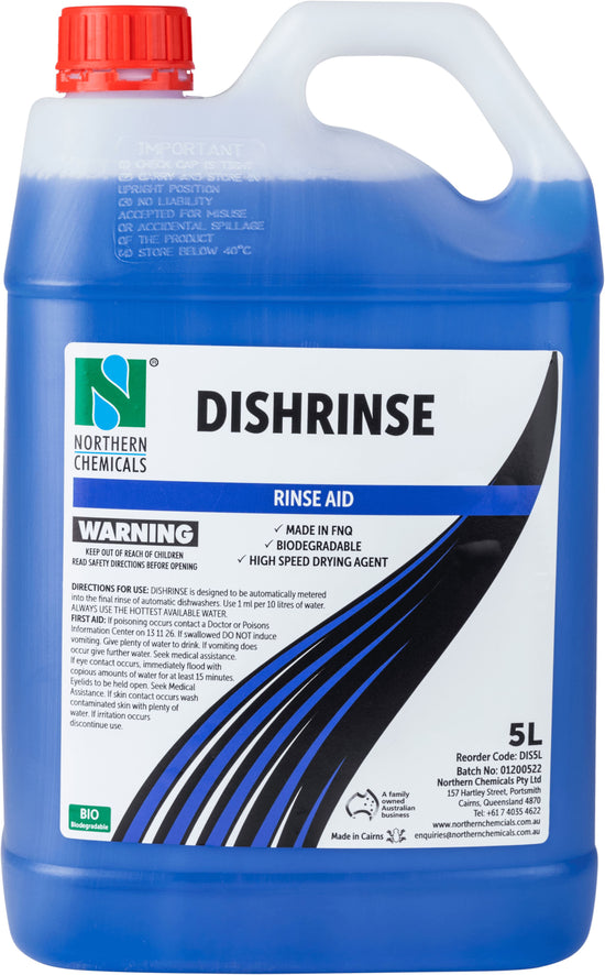 Dishrinse - Rinse Aid Dishwashing Liquid Northern Chemicals 5L  (6711192322219)
