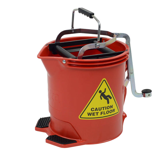 Edco 15 Litre Metal Wringer Bucket Bucket Northern Chemicals Red  (6707195347115)