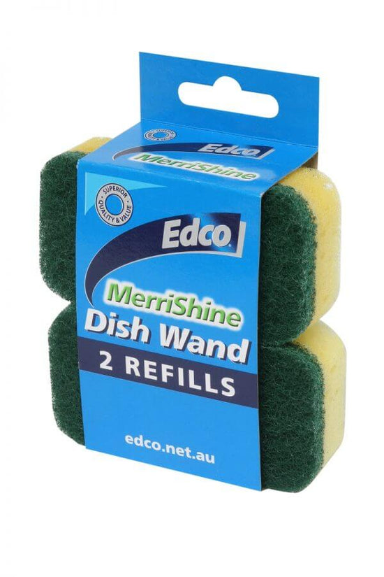 Edco Merrishine Dish Wand Refills - 2 Pack Sponges and Scourers Northern Chemicals  (6699901190315)