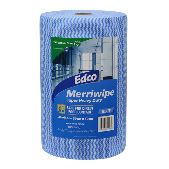 Edco Merriwipe Super Heavy Duty Wipes Rolls Cloths and Wipes Northern Chemicals Blue  (6708512129195)