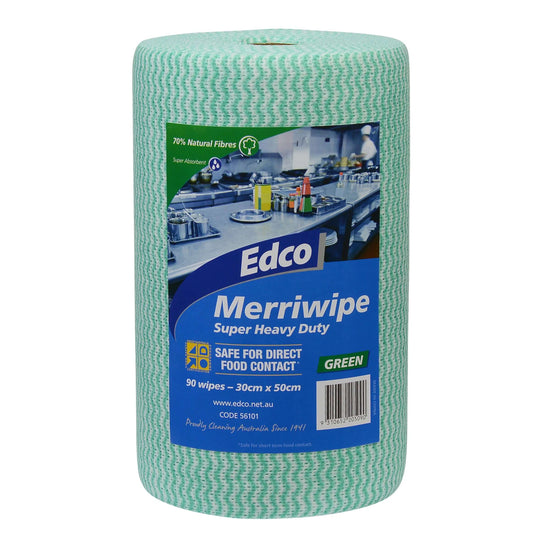 Edco Merriwipe Super Heavy Duty Wipes Rolls Cloths and Wipes Northern Chemicals Green  (6708512129195)