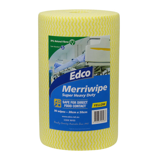 Edco Merriwipe Super Heavy Duty Wipes Rolls Cloths and Wipes Northern Chemicals Yellow  (6708512129195)