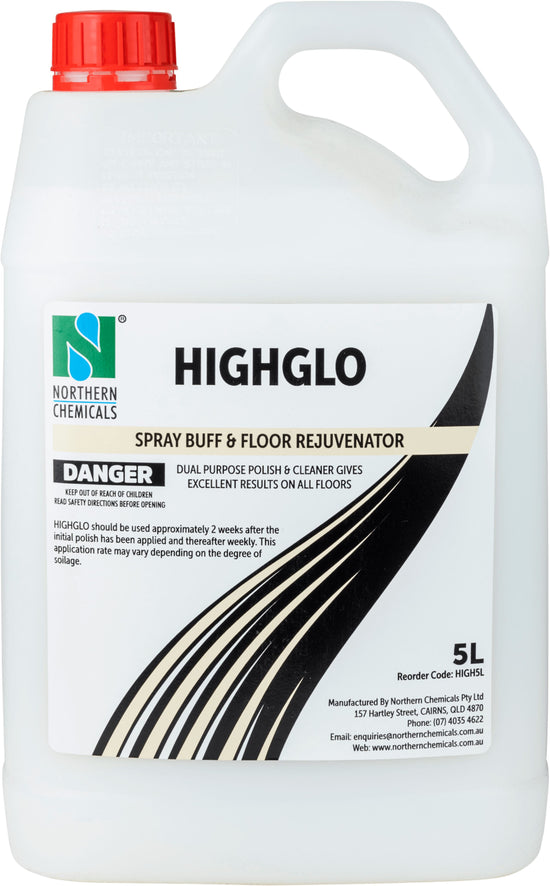 HighGlo - Spray Buff & Floor Rejuvenator Floor Rejuvenator Northern Chemicals 5L  (6756618010795)