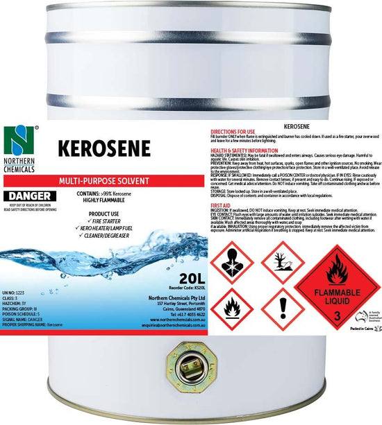 Kerosene - Multi-Purpose Solvent Solvent Northern Chemicals 20L  (6687904661675)