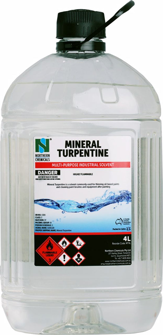 Mineral Turpentine Solvent Northern Chemicals 4L  (6757931385003)
