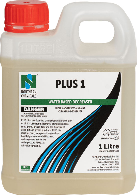Plus 1 - Water Based Cleaner & Degreaser Cleaner Northern Chemicals 1L  (6687979569323)