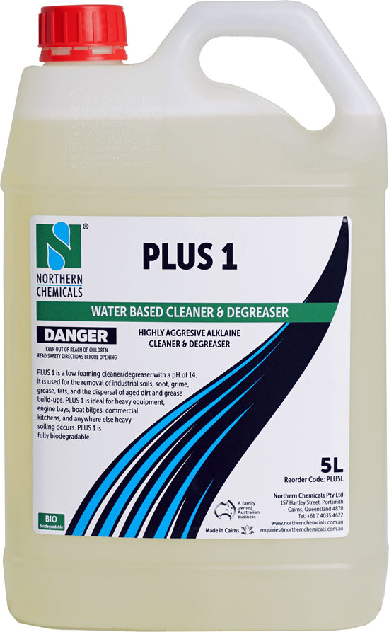 Plus 1 - Water Based Cleaner & Degreaser Cleaner Northern Chemicals 5L  (6687979569323)