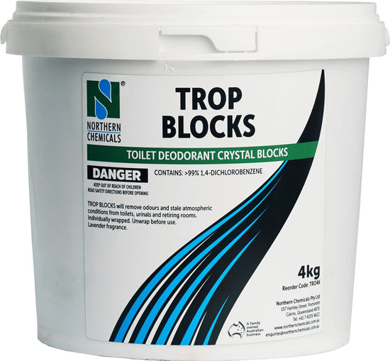 Trop Blocks CT - Urinal Blocks Deodorant Northern Chemicals 4KG  (6686060511403)